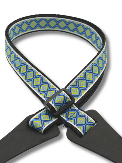 DSL Weaving POLY-TILE-BLUE Ukulele Strap