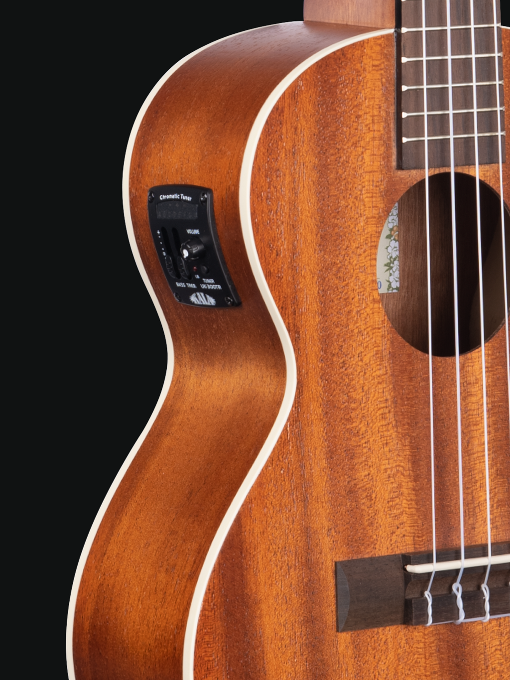 Kala Satin Mahogany Ukulele with Pickup and Gig Bag - CONCERT SIZE