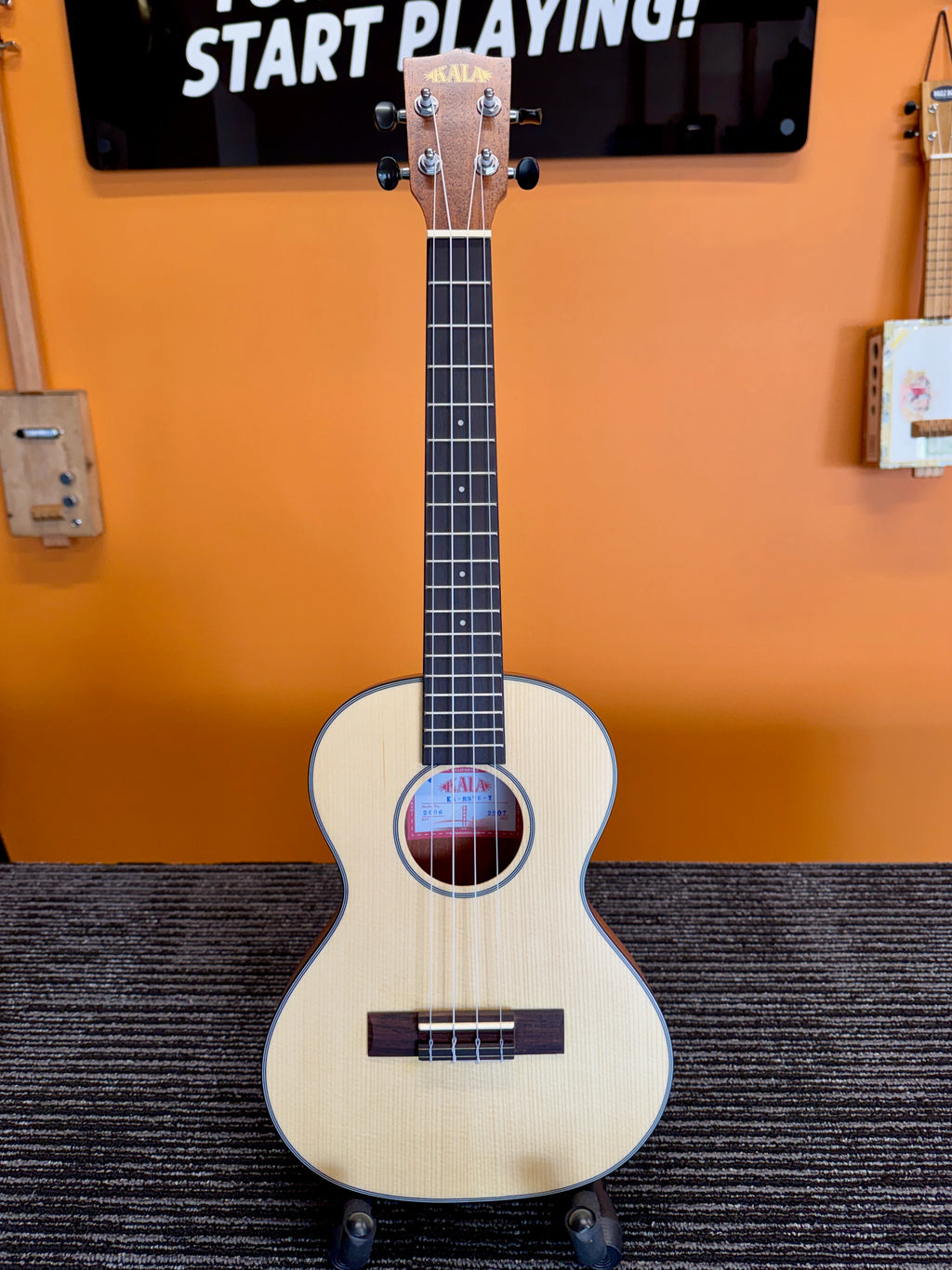 Kala Solid Spruce Top Mahogany Travel Ukulele - TENOR SIZE